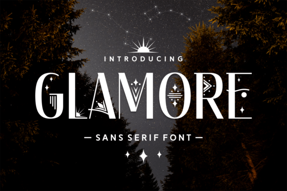 Glamore Font: Elegant Sans Serif with Decorative Charm