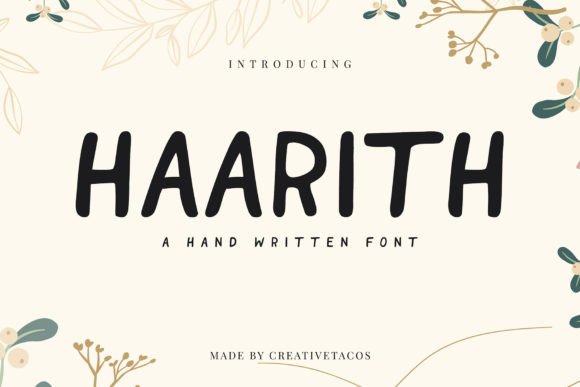 Haarith Font: A Handcrafted Typeface for Contemporary Design Projects