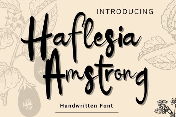 Haflesia Amstrong Font: Bold Handwritten Elegance