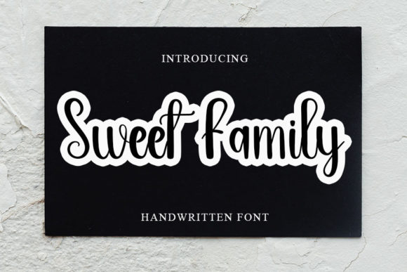 Sweet Family Font: A Delicate Handwritten Choice for Romantic Design Projects