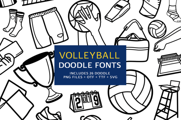 Volleyball Doodle Font: Where Playful Typography Meets Sport-Centric Design